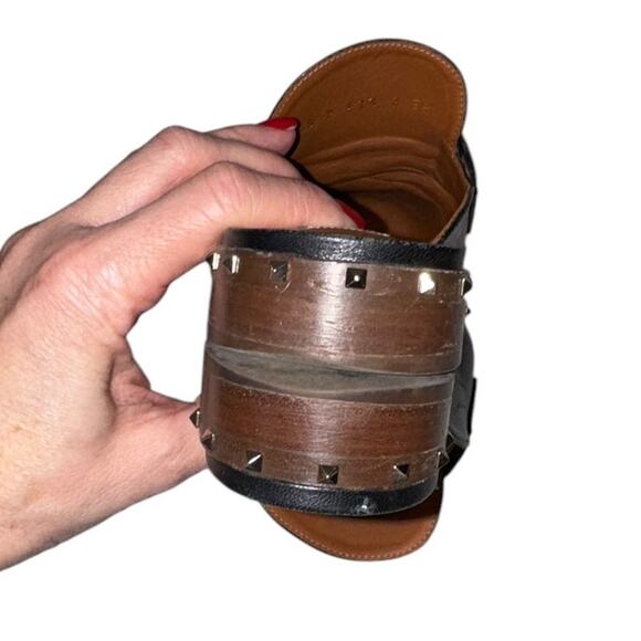 Valentino Garavani Rockstud Black Leather Mules Size 39 - Picture 12 of 14